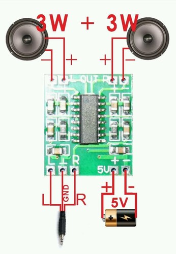 4pcs pam8403 mini channel 3w - mini,